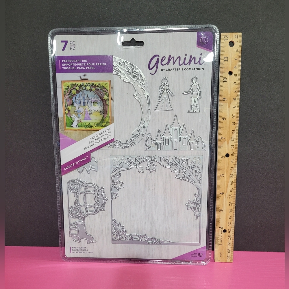 Crafter's Companion Gemini Happily Ever After 7 Pc Create-A-Card Die Set 74/76
